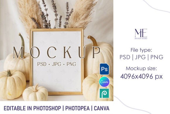 Autumn Table Sign PSD PNG Mockup Fall: Elevate Your Creative Projects with Professional-Grade Digital Tools