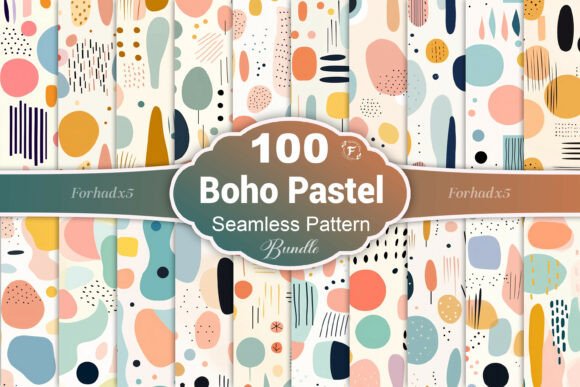 Boho Pastel Seamless Pattern: A Canvas for Calm and Creativity