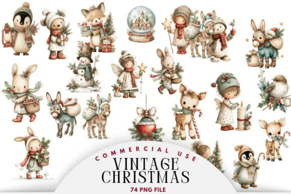 Christmas Animals Friends Clipart: A Creative Resource for Modern Designers