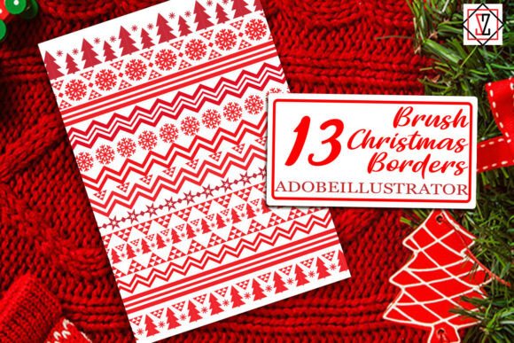 Christmas Borders: Vector Brushes for Adobe Illustrator