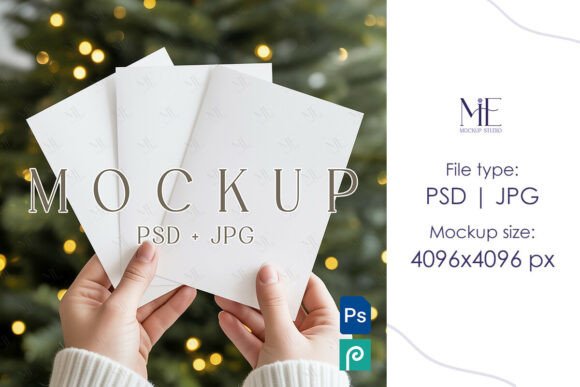 Christmas Card Mockup Set PSD 5x7 PNG: A Strategic Tool for Creative Professionals