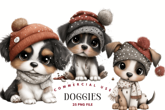 Christmas Doggies Clipart: A Festive Resource for Creative Projects