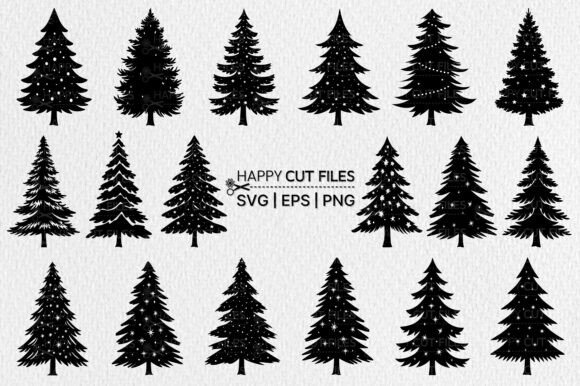 Christmas Tree Silhouette SVG Bundle: A Versatile Digital Resource for Creative Projects