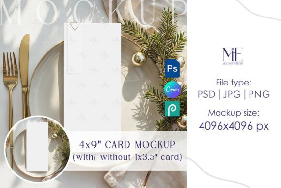 Christmas Wedding Dinner Menu with Name