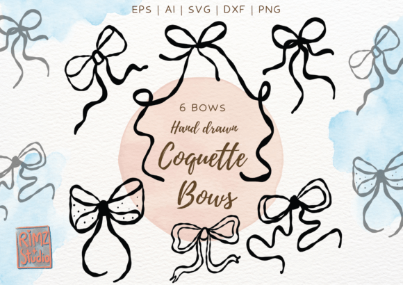 Coquette Hand Drawn Bows