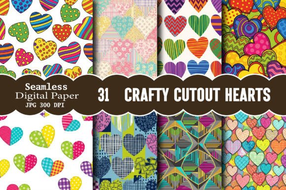 Crafty Cutout Hearts Pattern: A Versatile Digital Design for Creative Expression