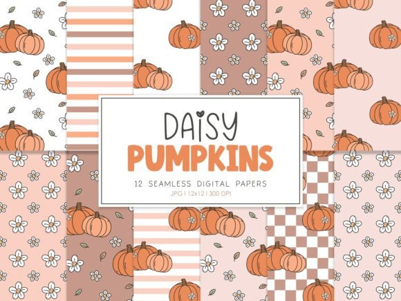 Digital Paper DAISY PUMPKINS: A Versatile Resource for Modern Creatives