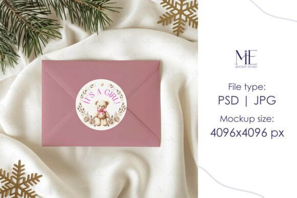 Envelope Sticker Mockup PSD Christmas: A Creative Solution for Holiday Design