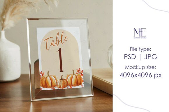 Photo Framed Table Sign Mockup 5x7 Card: A Versatile Tool for Creative Professionals