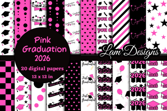 Pink 2026 Graduation Digital Papers: A Versatile Resource for Creative Projects