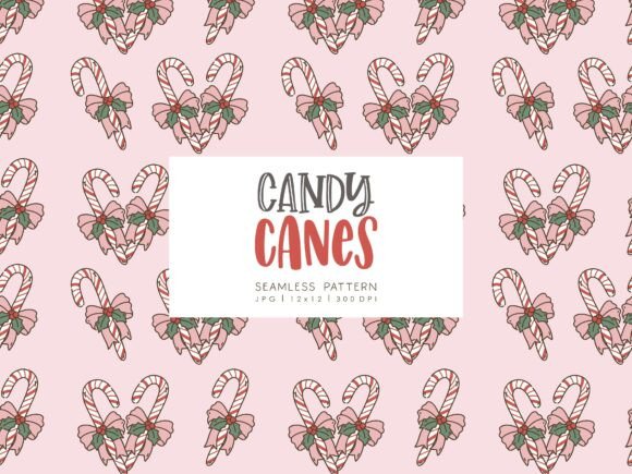 Seamless Pattern CANDY CANES 2: A Versatile Digital Design for Creative Projects