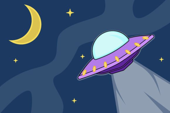 UFO in Outer Space Vector Illustration: A Creative Tool for Modern Designers