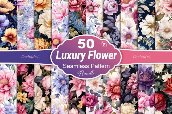 Watercolor Luxury Flowers Pattern: A Timeless Addition to Creative Projects
